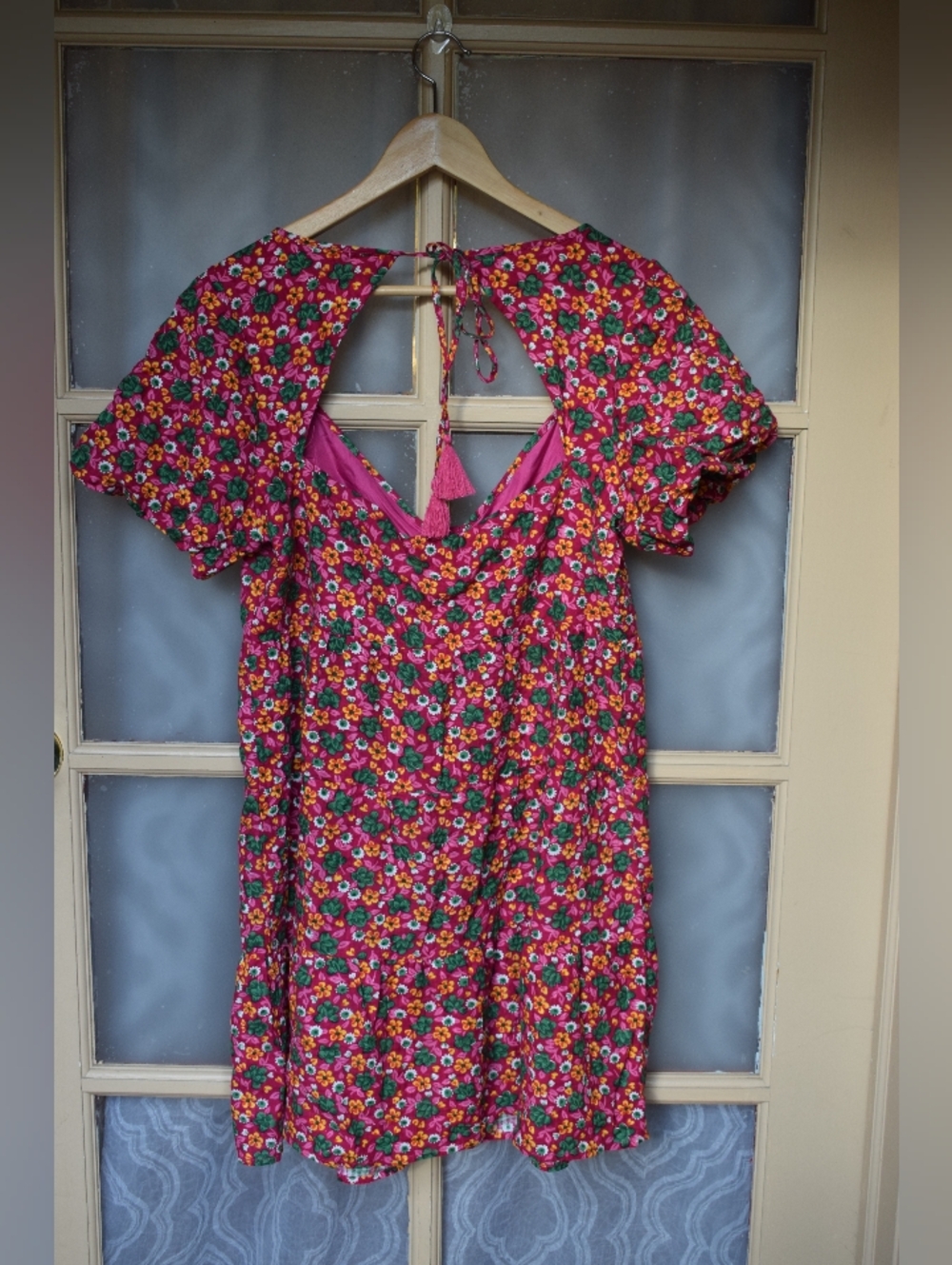 NWT Betsey Johnson Pink Floral Mini Dress, Size XL - Picture 4 of 8